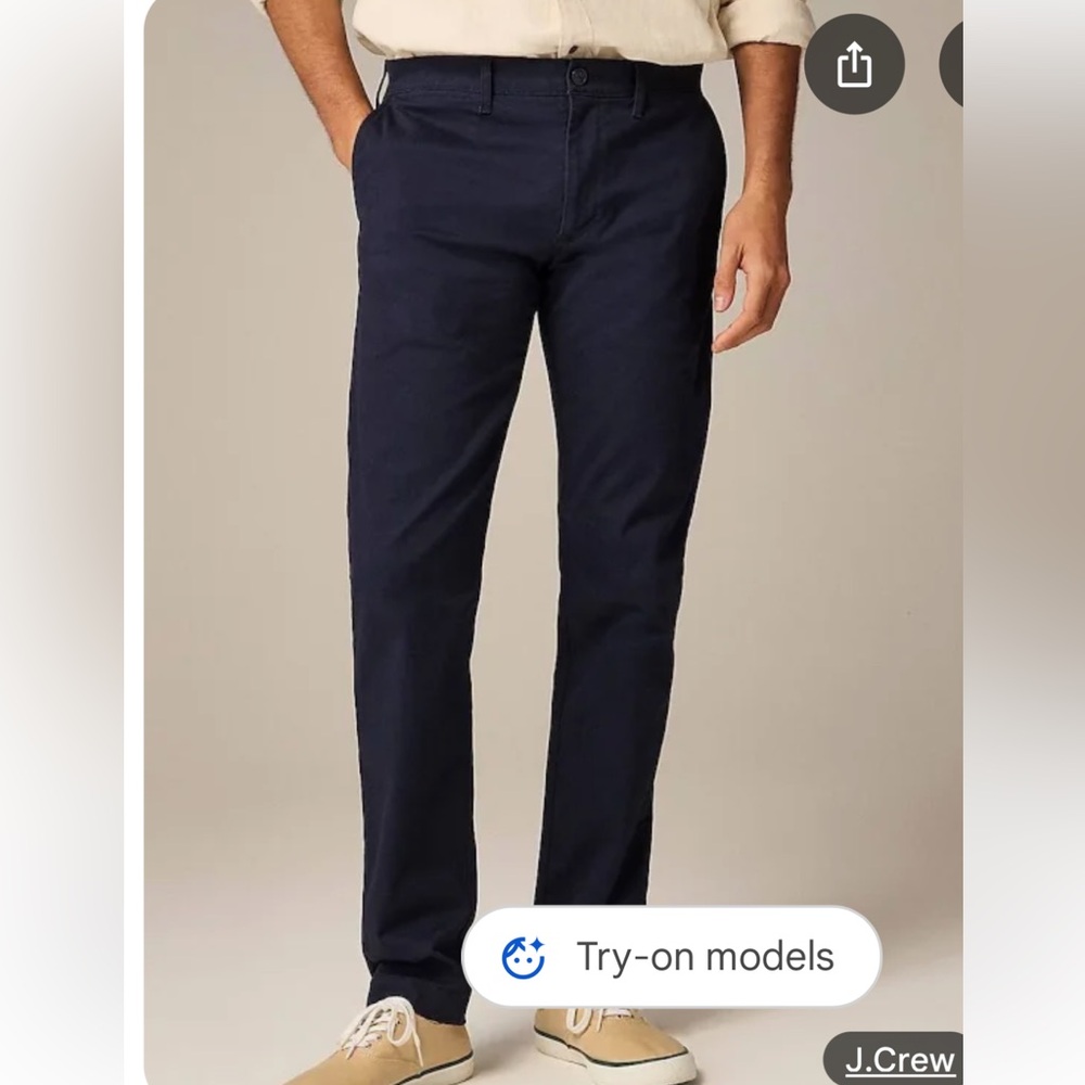 j crew never worn (484) Men's Slim Stretch Pants - Dark Blue-34/32 (inseam)